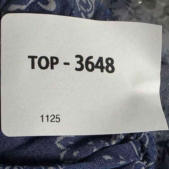 Maurices Blue Paisley Strapless Tube Top Rayon L - Picture 5 of 5